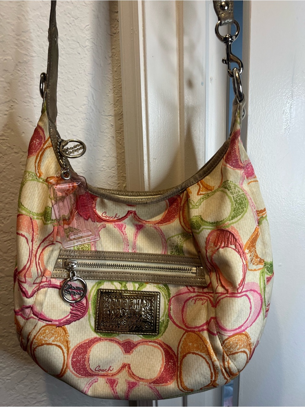 Vintage Coach Poppy Glam Signature Groovy Hobo Bag - Picture 3 of 7